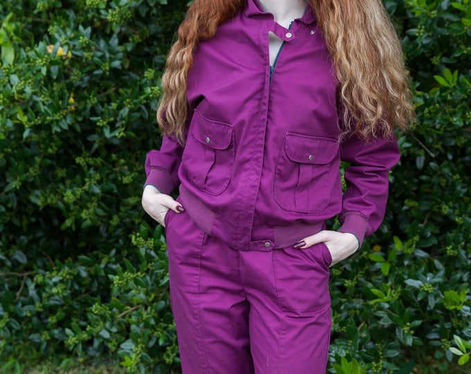 vintage purple wrangler pant suit, Small/Medium