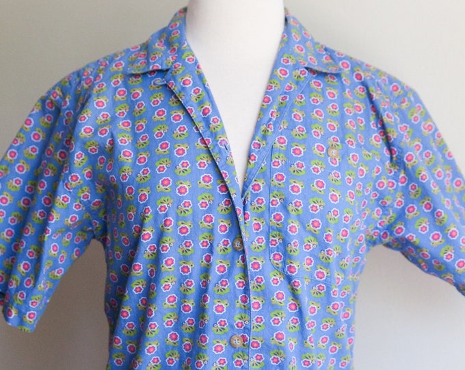 1990s Liz Wear flower top, Small/Med