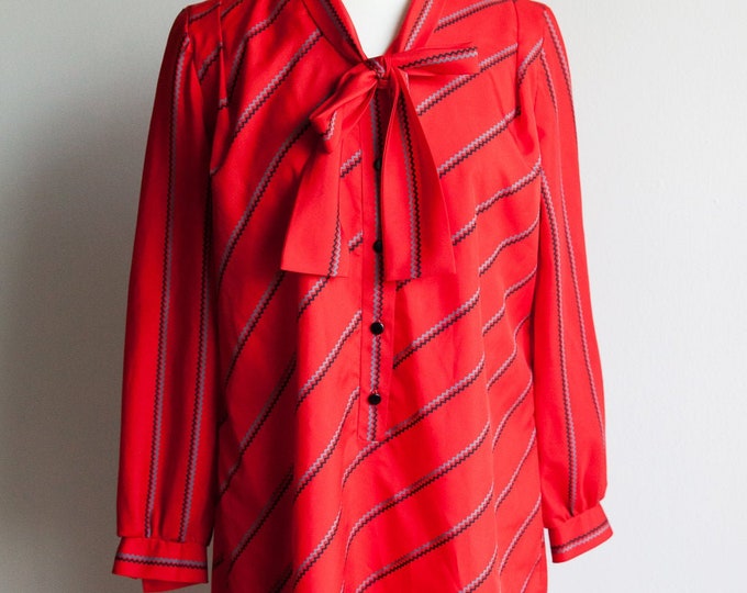 80s vintage red bow dress, vintage bow dress, 80s red dress, 80s red shift dress, vintage shift dress