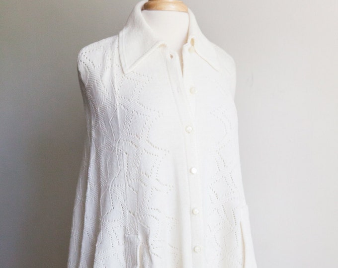 70s boho knit poncho