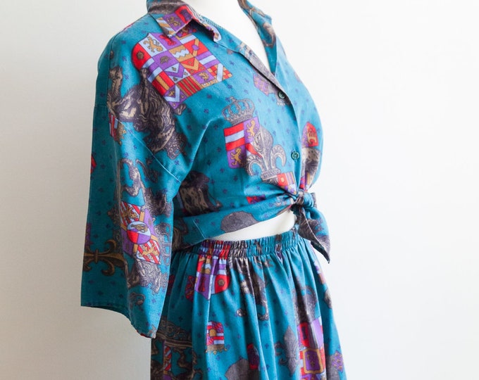 vintage good to be Dutch skirt set, Medium