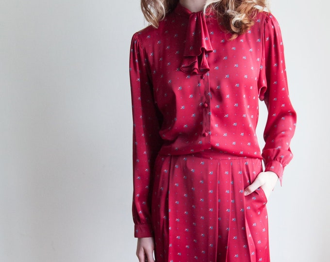 1980s big bow skirt set,  Small