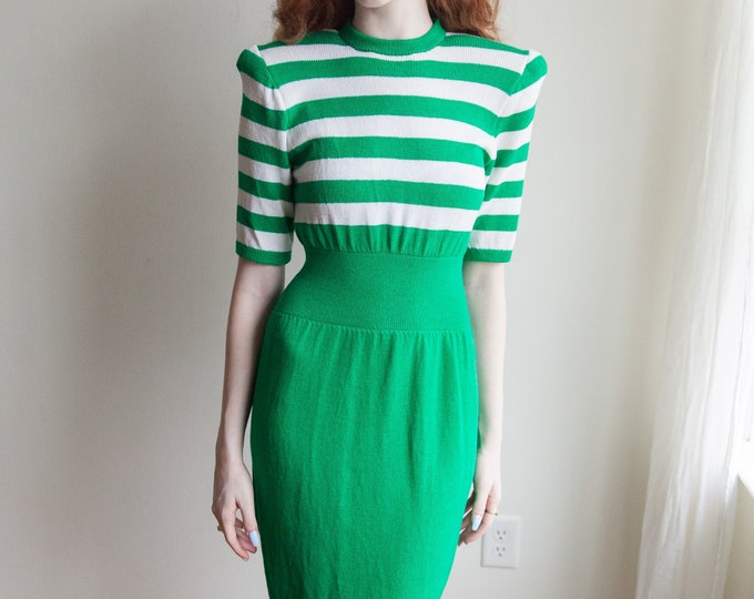 1980s striped sweater dress, Small