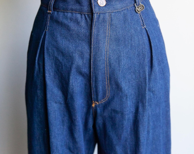 80s dead stock Vidal Sasson high waisted jeans, vintage mom jeans, Medium