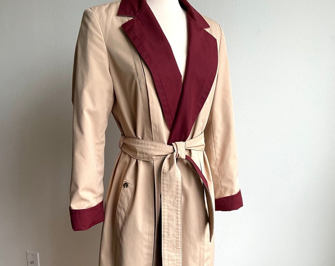 80s classic Aigner trench coat, vintage trench coat, Medium
