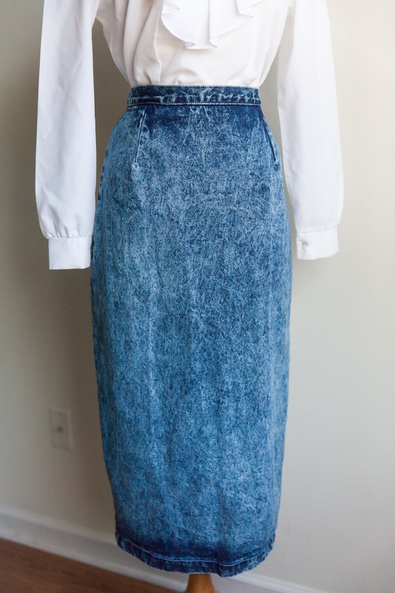 jean skirt 80s