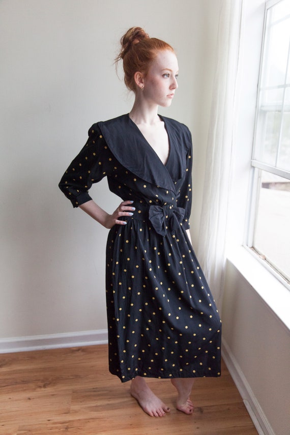 vintage polka dot fever midi dress, 1980s 80s pol… - image 5