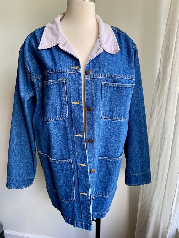 vintage do your chores denim jacket, 1990s 90s den