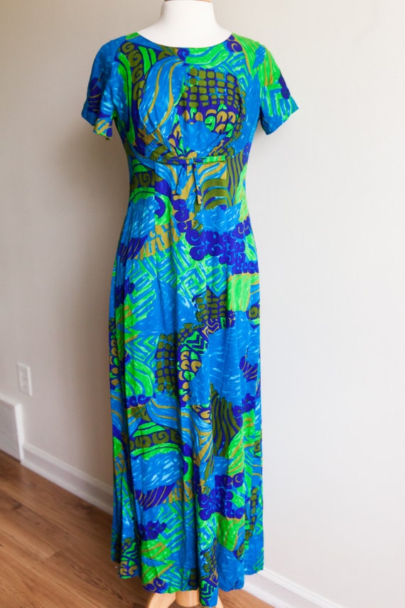 60s vintage Hawaiian dreams dress, 60s house dress