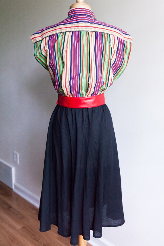 70s vintage rainbow striped dress, 70s vintage dr… - image 4