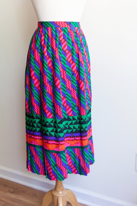 vintage color poppin' pleated skirt, 1990s 90s col