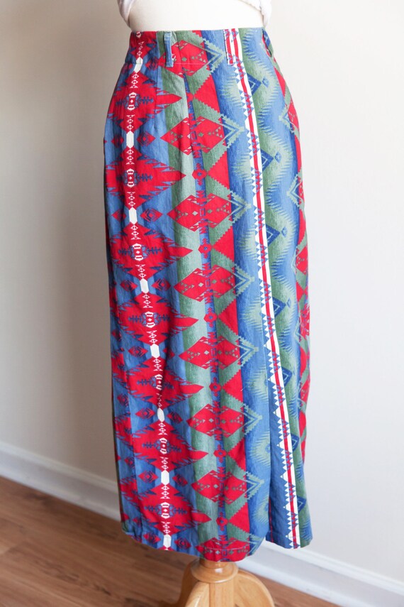 80s vintage southwest wrap skirt, vintage wrap sk… - image 4