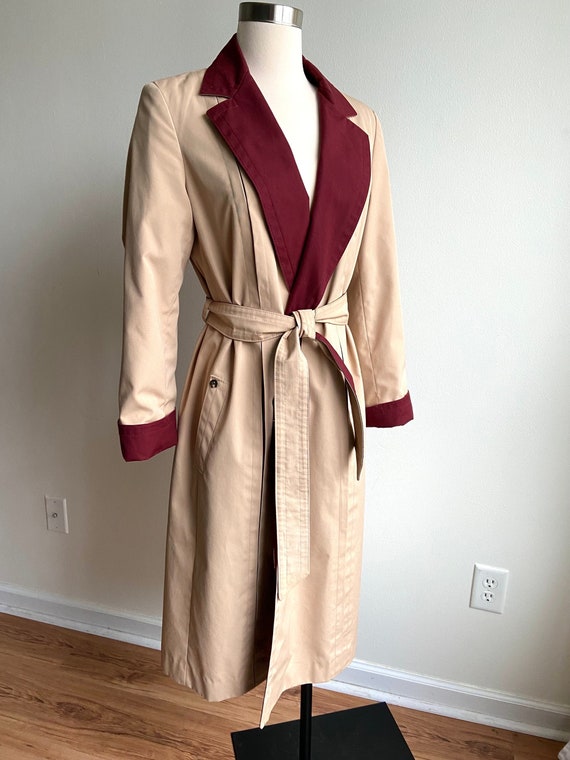 vintage Aigner trench coat, 1980s 80s classic Aig… - image 1