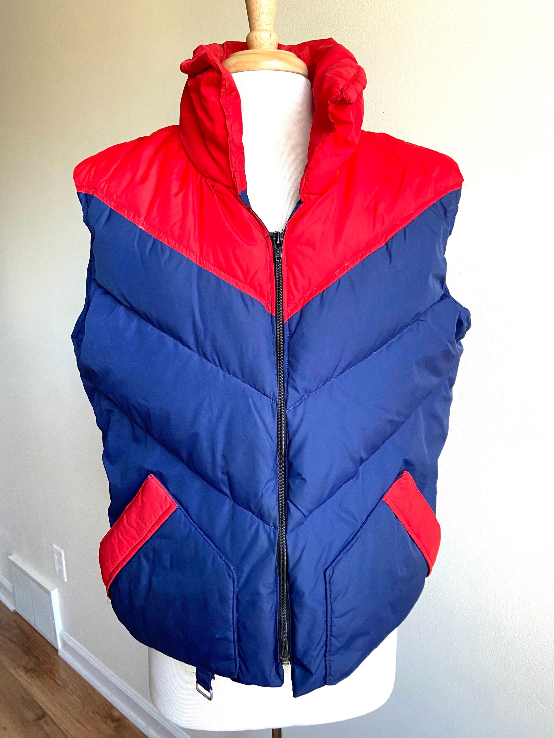 Red Puffer Vest - Etsy