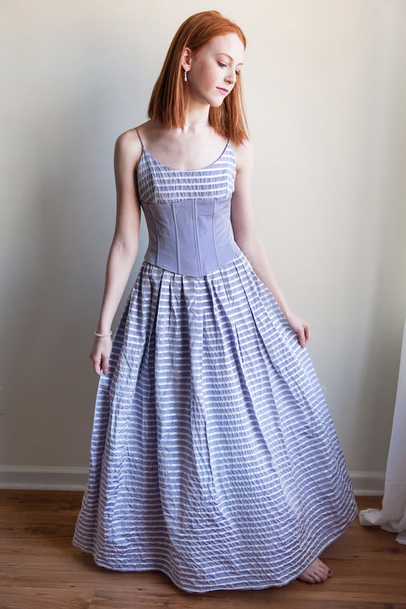 Vintage 1980s Gunne Sax corset dress, Gunne Sax, v
