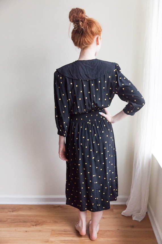 vintage polka dot fever midi dress, 1980s 80s pol… - image 4