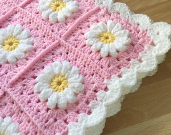 Daisy Blanket Etsy - 