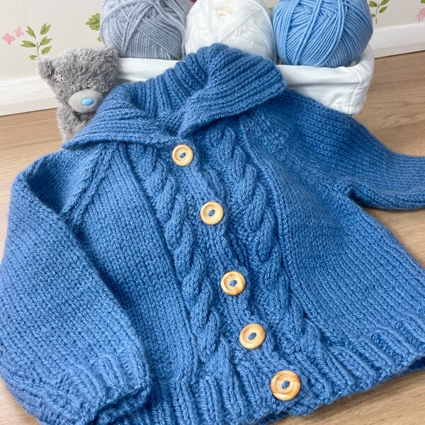 Chunky Knit Cardigan - Etsy UK