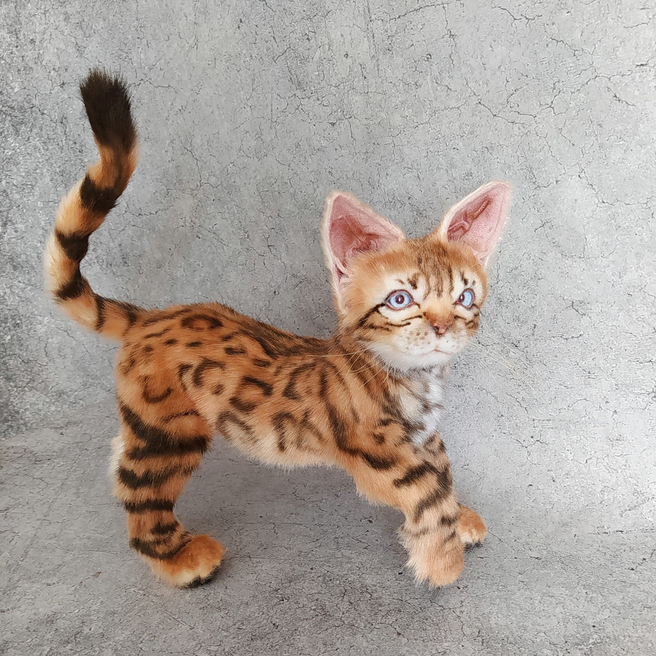 stuffed bengal cat