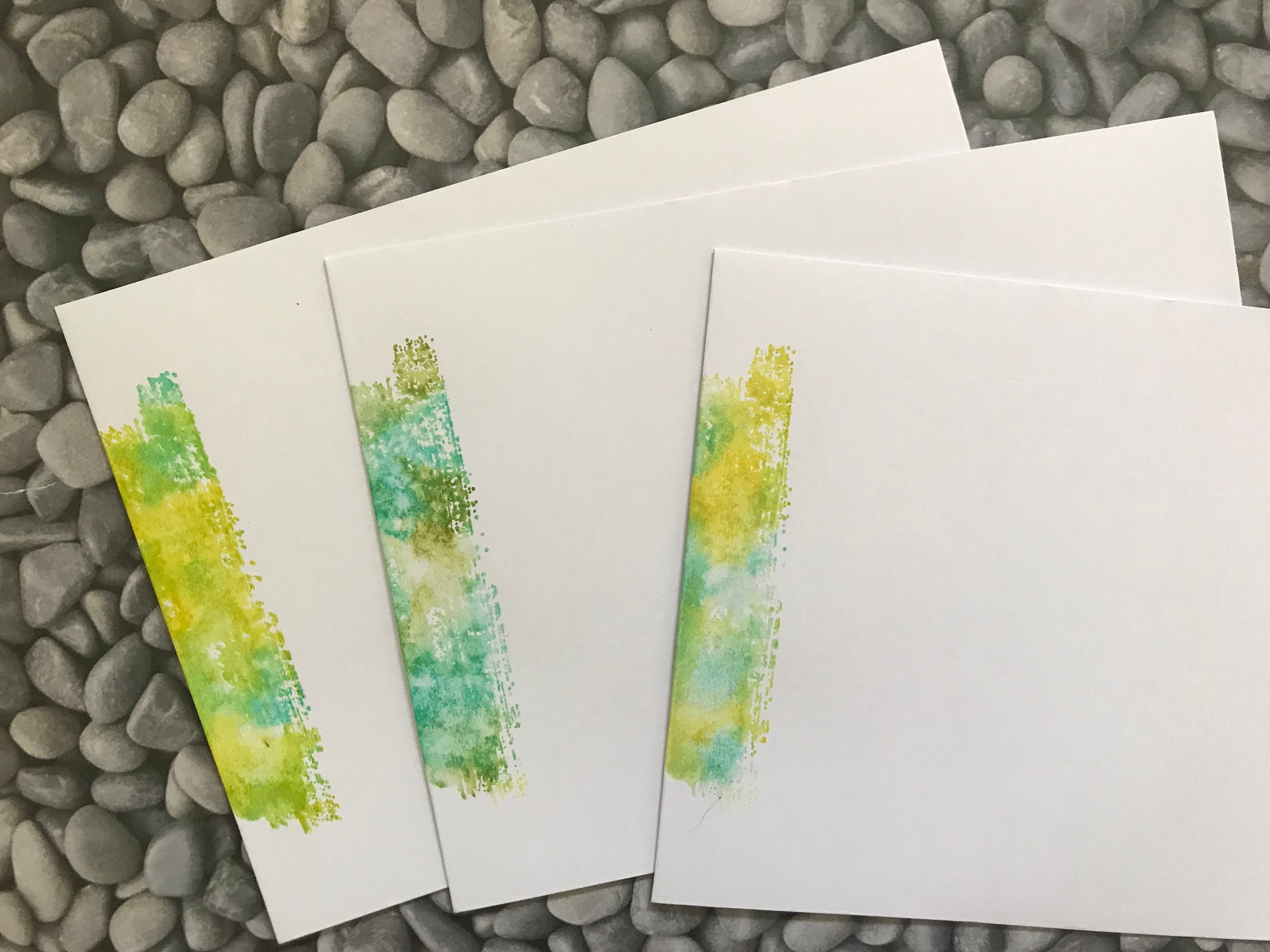 Any Occasion Hand Painted Note Cards. Set of 3 cards. Raised Etsy