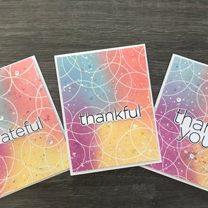 Colori vivaci Biglietti di ringraziamento. Grazie mille. Biglietto d'apprezzamento. Ciao carta amica. Grazie mille. Solo perché Card. Set di 3