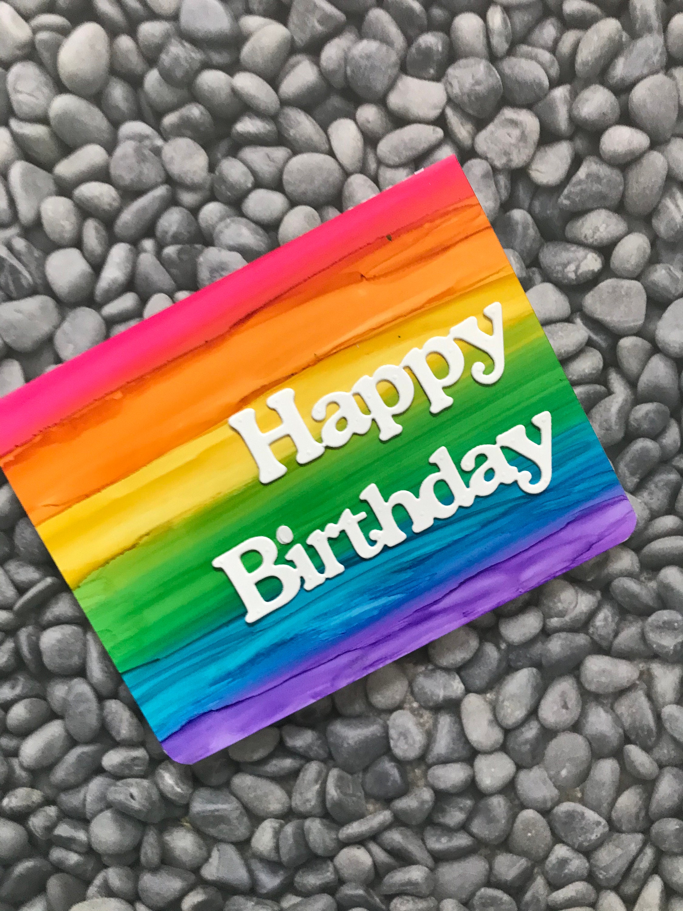 Regenbogen-Geburtstagskarten Set von drei leere innen  Etsy