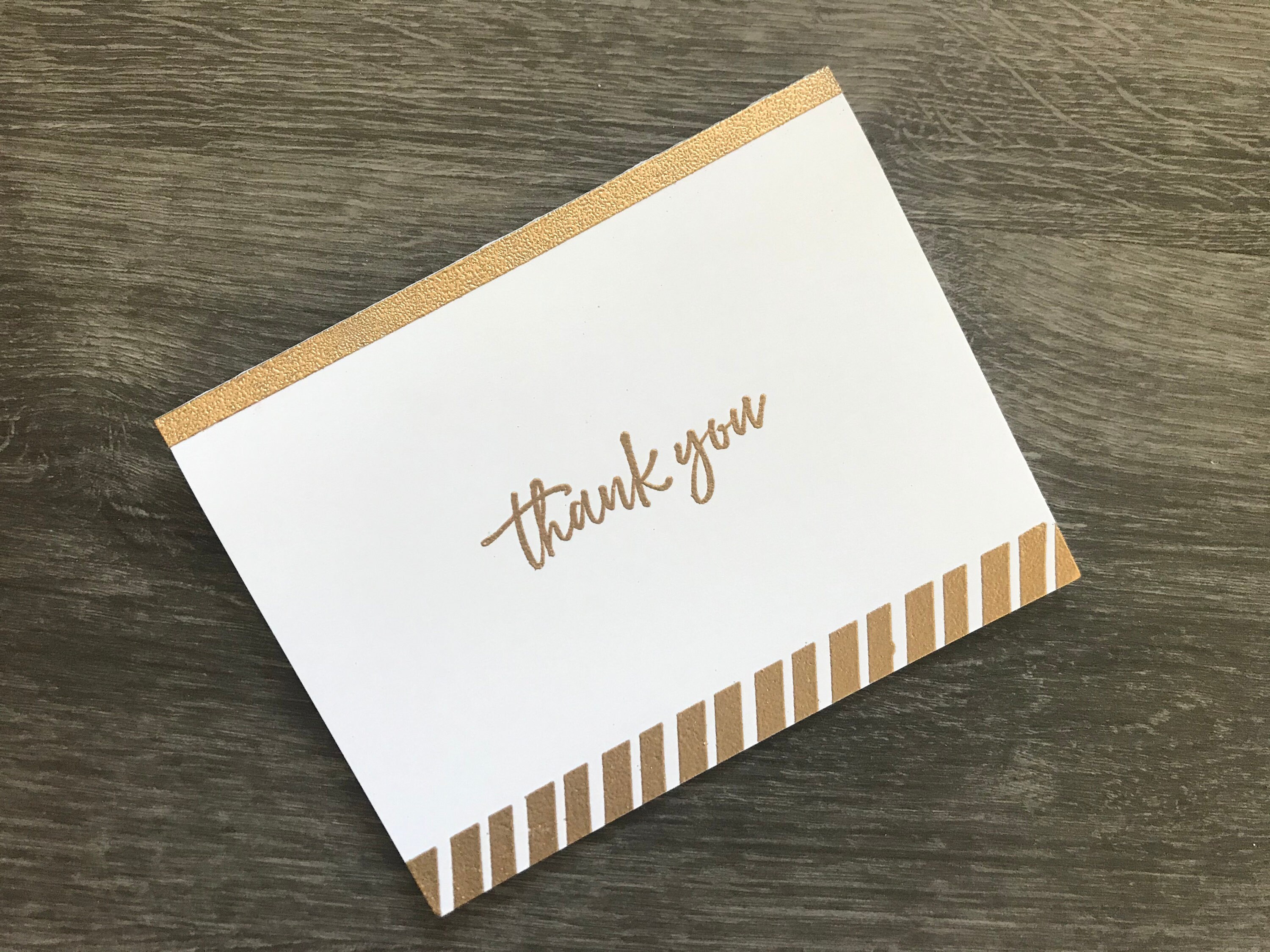 Elegant Gold Embossed Thank You Card Set Set of 3 Cards Etsy