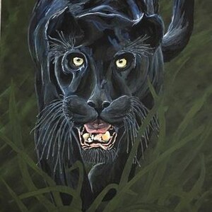Panther &quot;Black Panther&#39;  Original Painting.