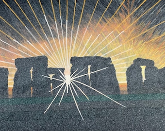 Stonehenge &quot;Born There&quot; Original Painting.