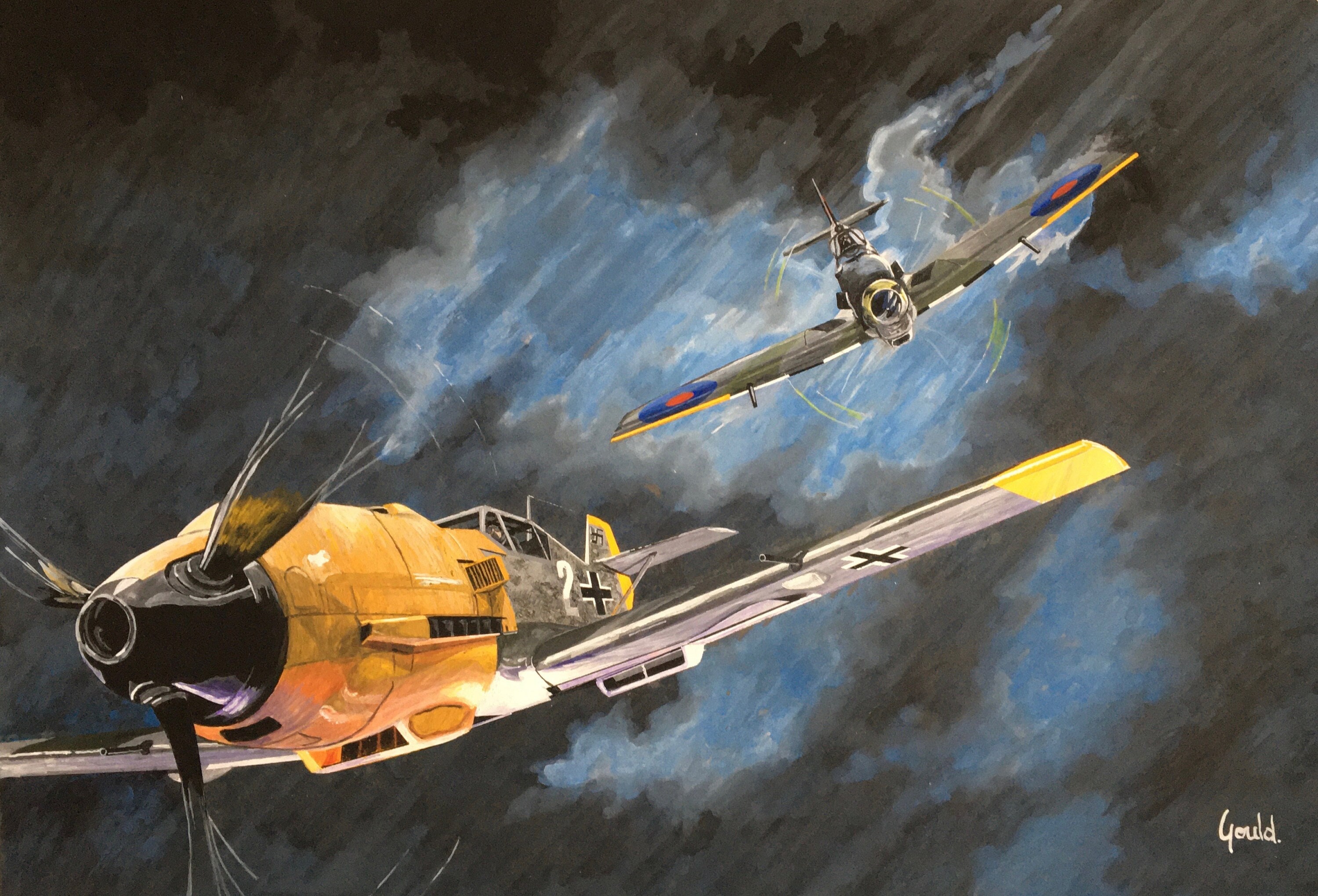 Messerschmitt Bf 109 he's BEHIND You Original - Etsy