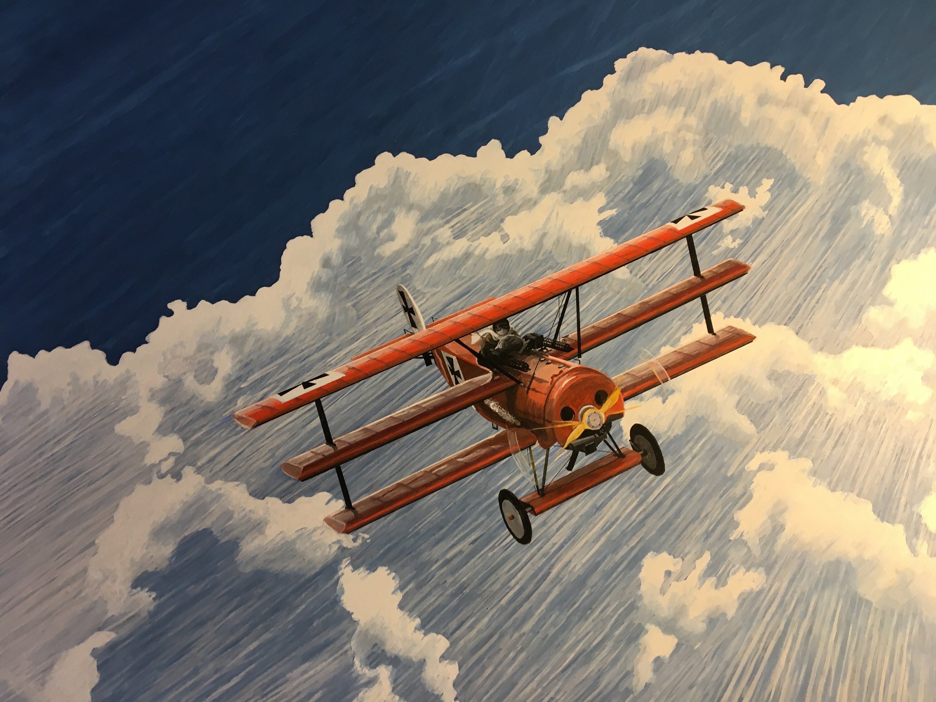 THE RED BARON. Framed Giclee Limited Edition Fine Line Art
