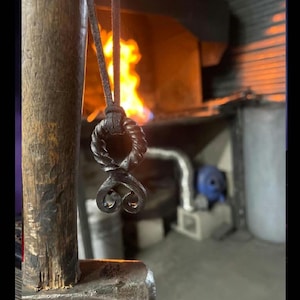 Iron Troll Cross necklace, Amulet, Talisman, Protection, Trollkor, hand forged, blacksmith.