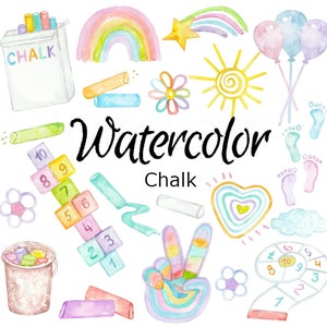 AQUAREL CLIPART, krijt kunstbenodigdheden scrapbooking png, afbeeldingen aquarel illustratie schets schilderij illustraties steek stiksels cricut