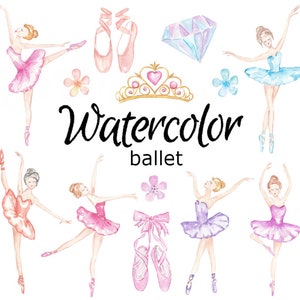 WATERCOLOR CLIPART ballet dance sport art scrapbooking png graphics watercolour illustration sketch painting clip art dancer ballerina
