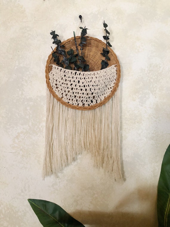 Macrame Wall Hanging | Macrame Basket | Boho Macrame | Wall Art | Modern Macrame | Boho basket wall decor