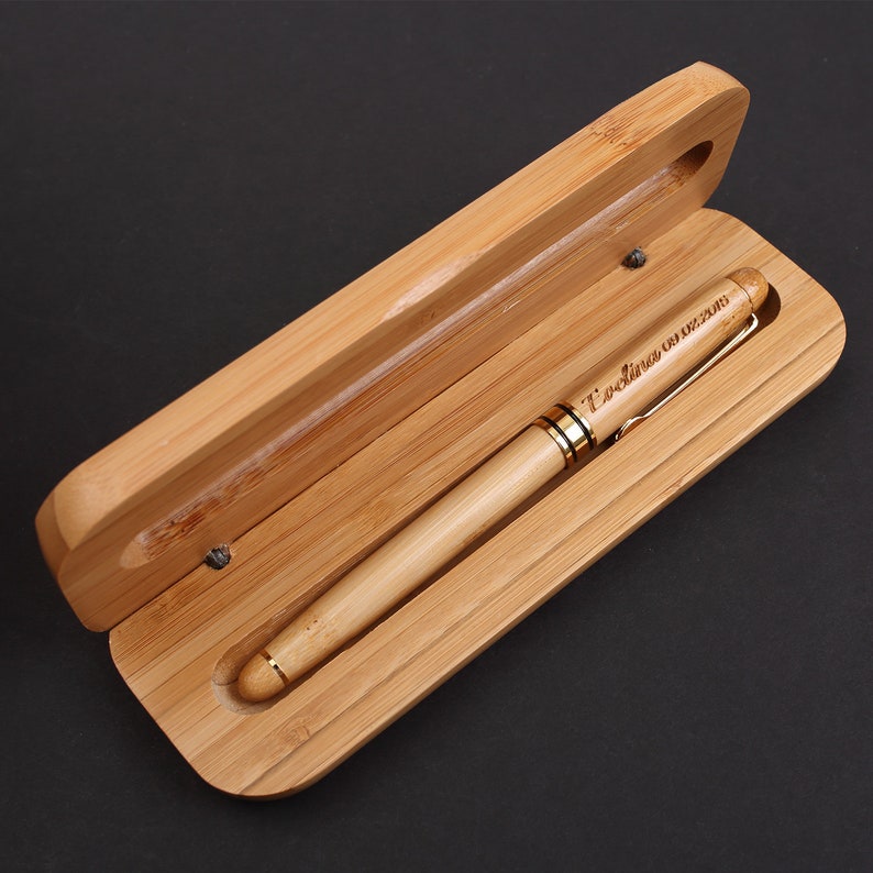 Wood Pen Set Monogrammed Pen Set Engraved Pen Case Personalized Pen Set with box Desktop Pen Holder Boss Gift groomsmen gift ideas