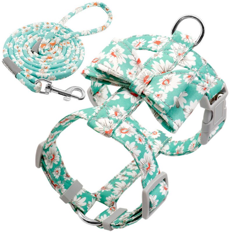 6 Colors Cute flower Cat Harness and Leash Dog Leash with Etsy