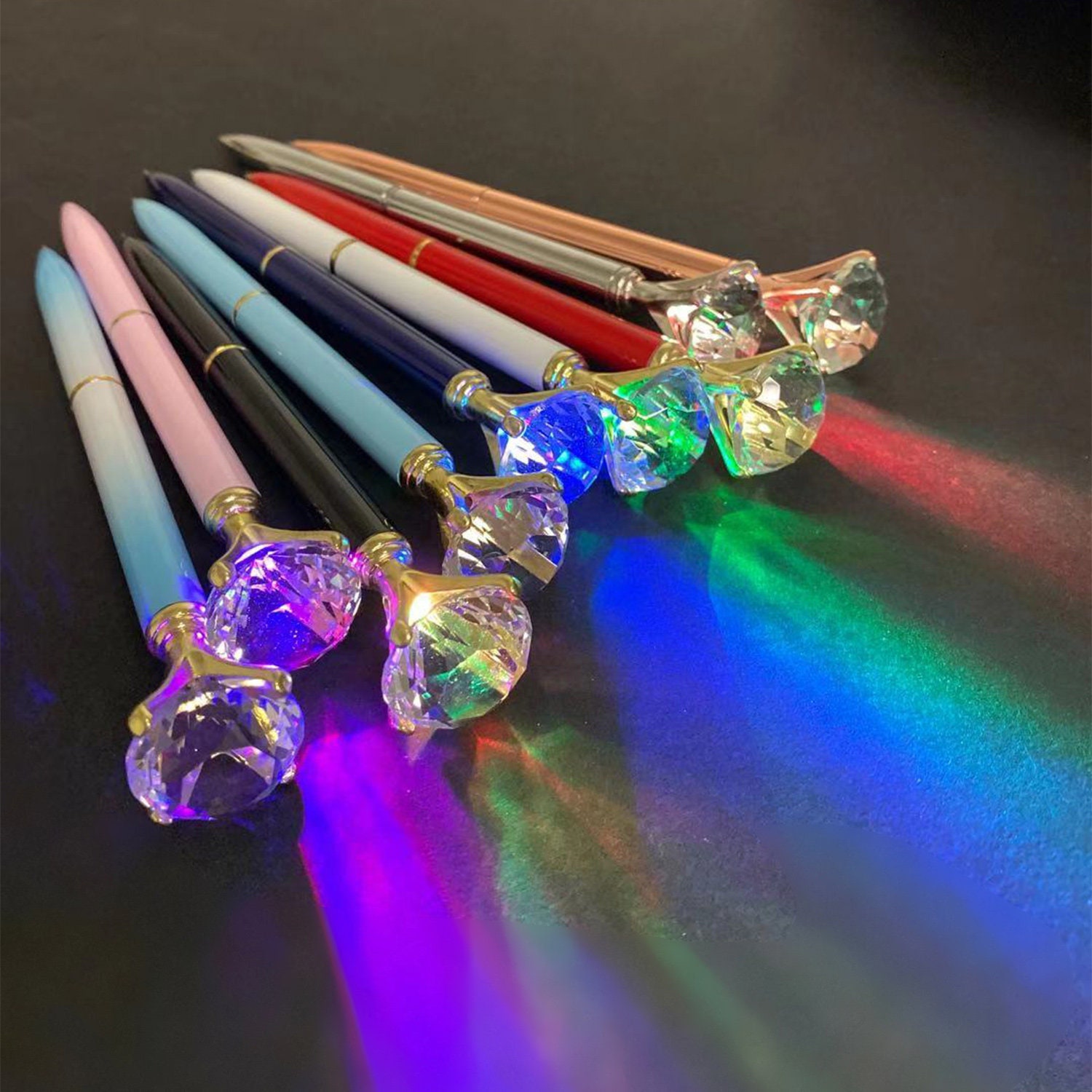 LED Light Diamond Pens Personalized Pens Monogram Pens Etsy