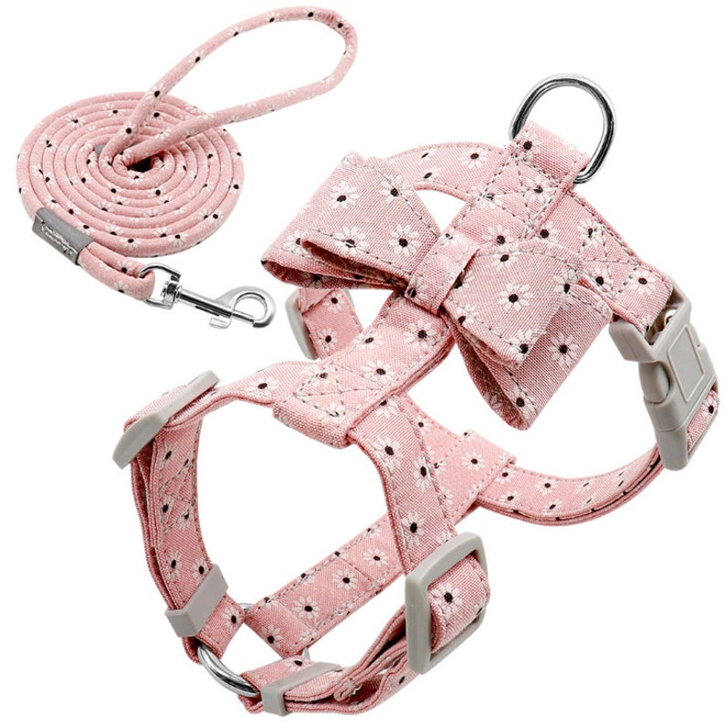 6 Colors Cute flower Cat Harness and Leash Dog Leash with Etsy