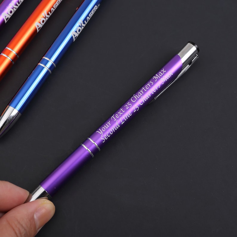 Personalized Business Pens Bulk Custom Text Order Marketing Etsy