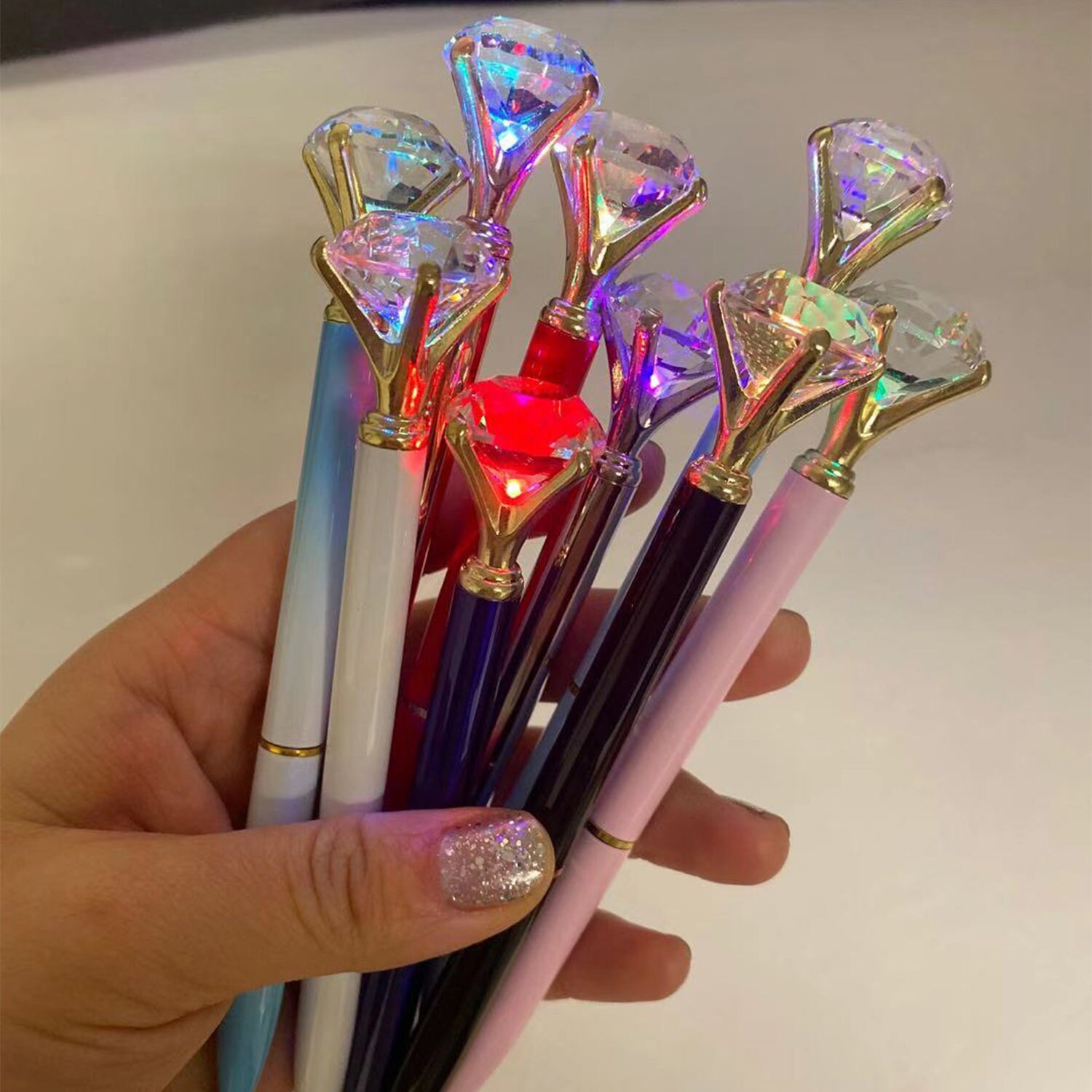 LED Light Diamond Pens Personalized Pens Monogram Pens Etsy