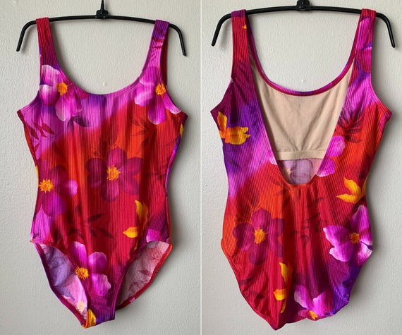 Vintage Plus Size Swimsuit | Size 1X | Floral One… - image 1