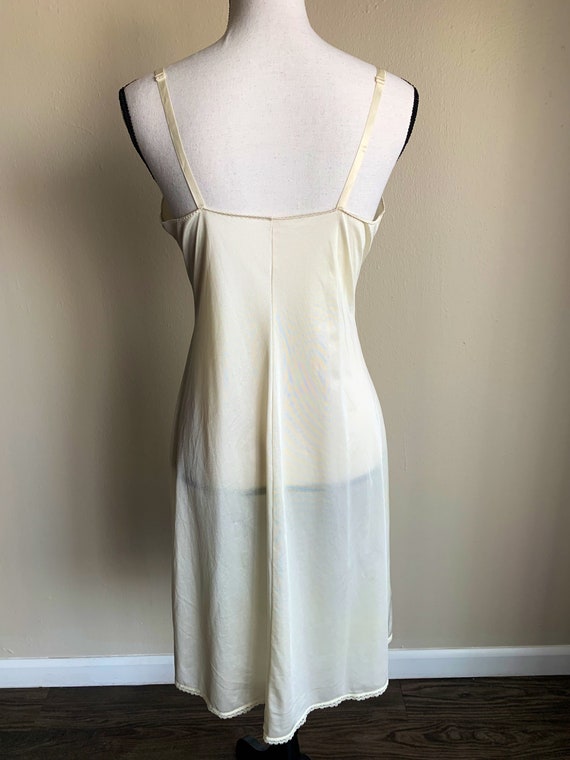 Vintage Ivory Slip Dress | Size M | White Nightgo… - image 6