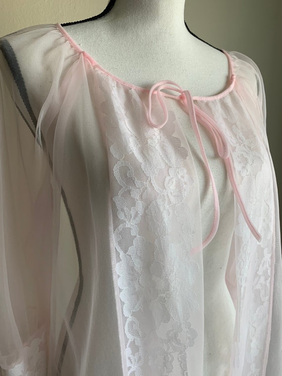 Vintage 1950s Pink Peignor | One Size Fits Most |… - image 2