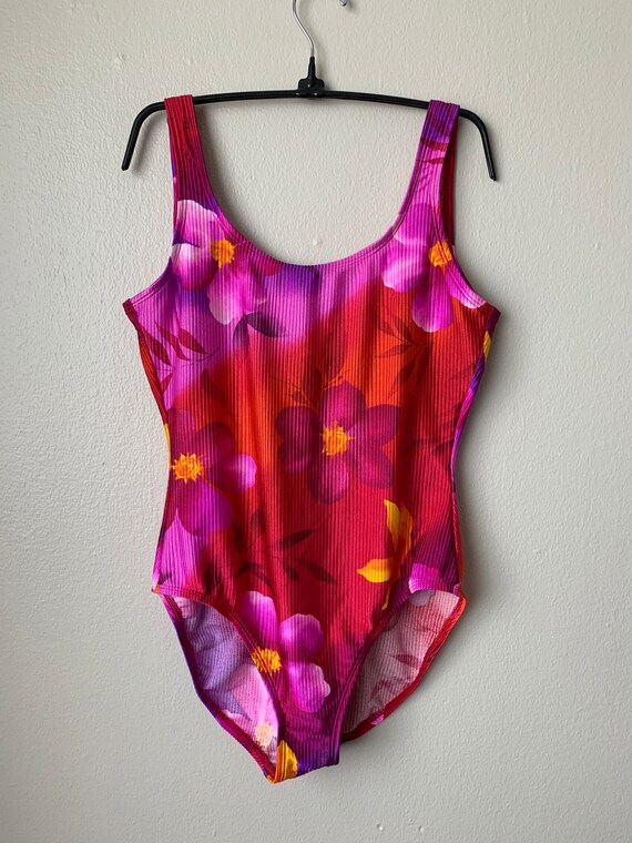 Vintage Plus Size Swimsuit | Size 1X | Floral One… - image 2