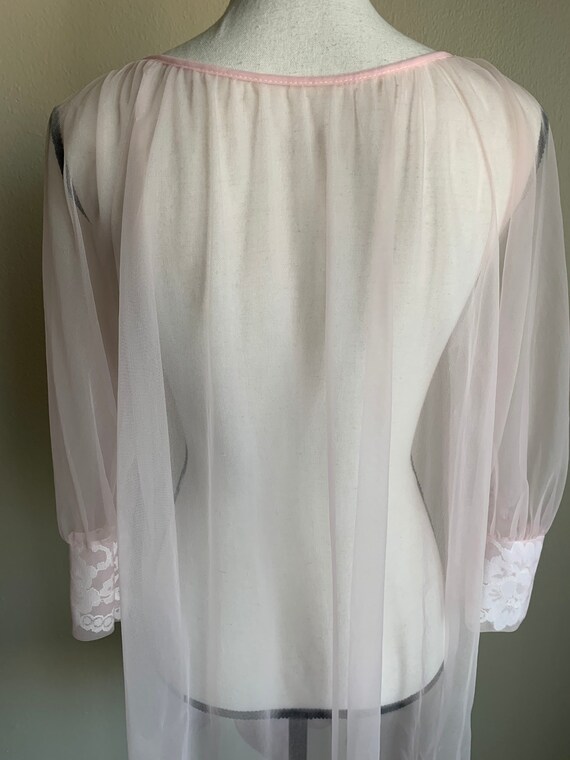 Vintage 1950s Pink Peignor | One Size Fits Most |… - image 7