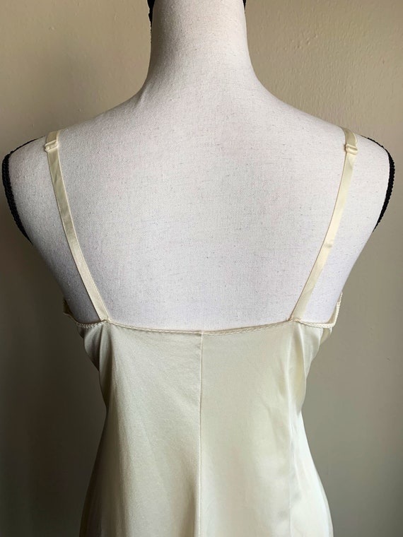 Vintage Ivory Slip Dress | Size M | White Nightgo… - image 4