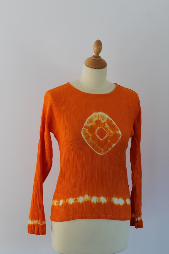 Orange hippie-like T-shirt