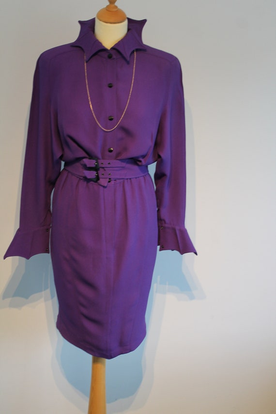 Purple Thierry Mugler Dress (Very Ursula) 80s