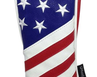 USA Flag Embroidered Fairway Headcover by ReadyGOLF